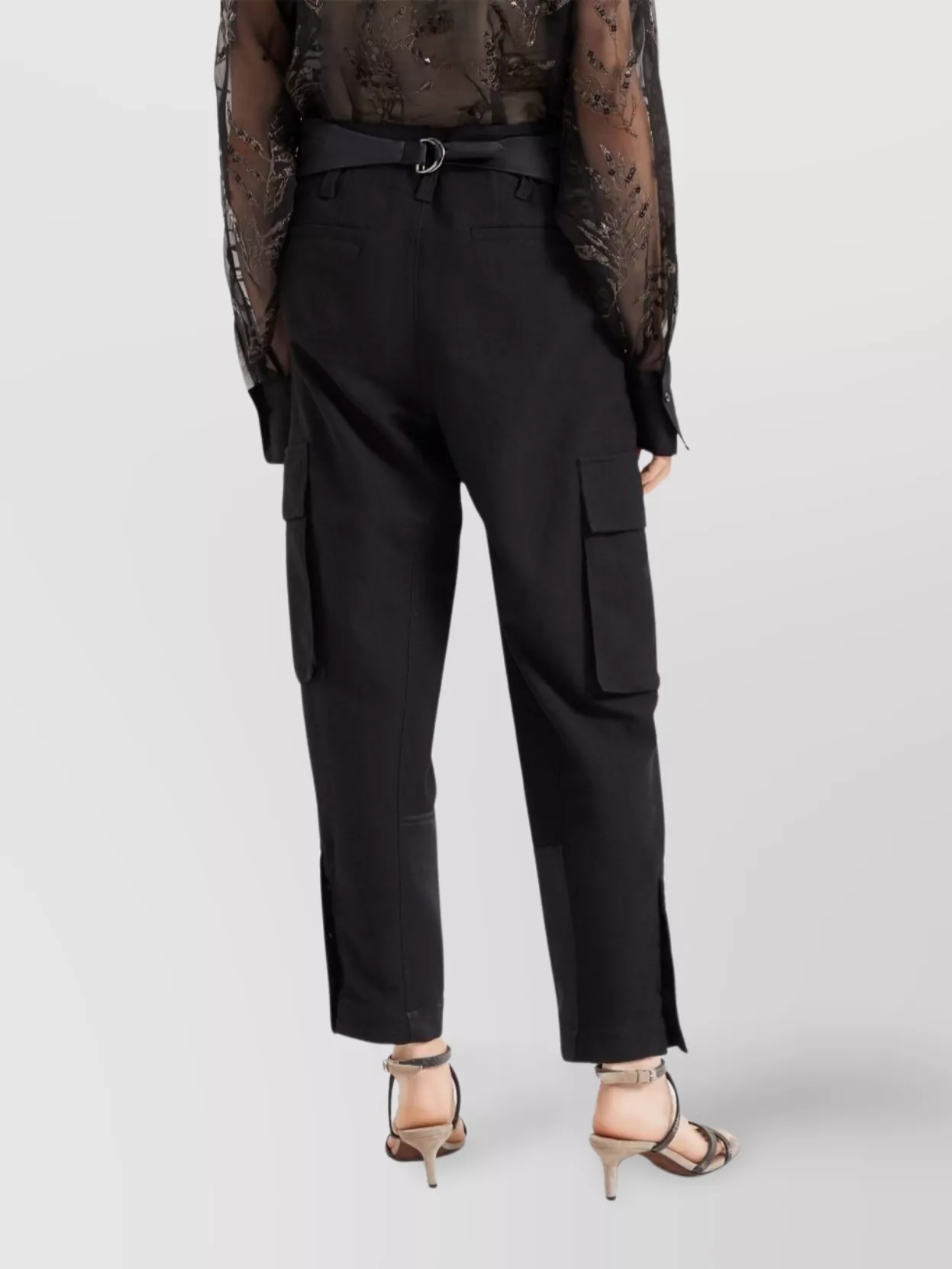 Brunello Cucinelli Cargo Trousers In Cotton And Linen