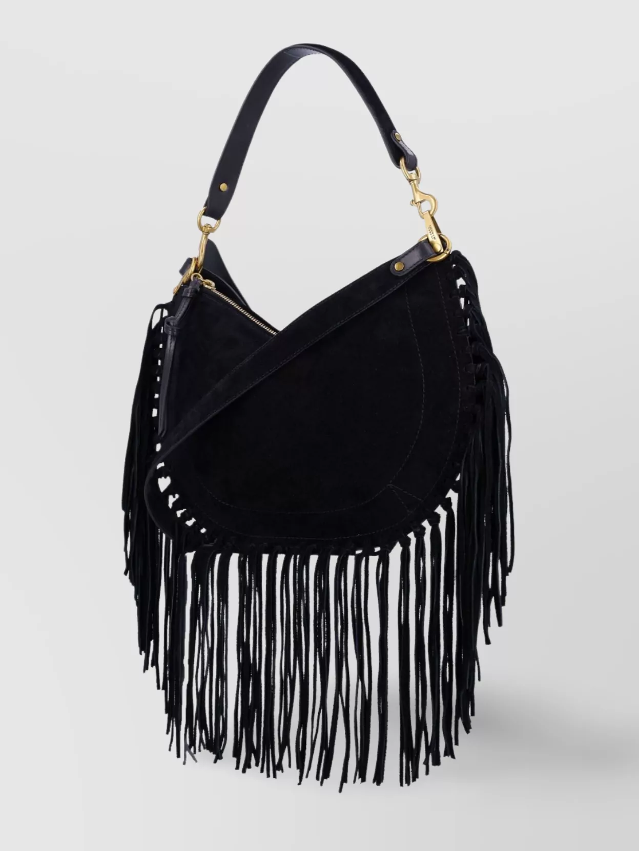 Isabel Marant Soft Fringe Zip Crossbody Bag