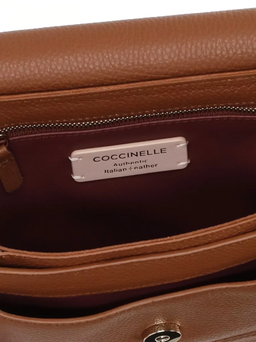 Coccinelle Leather Shoulder Bag Adjustable Strap Hardware