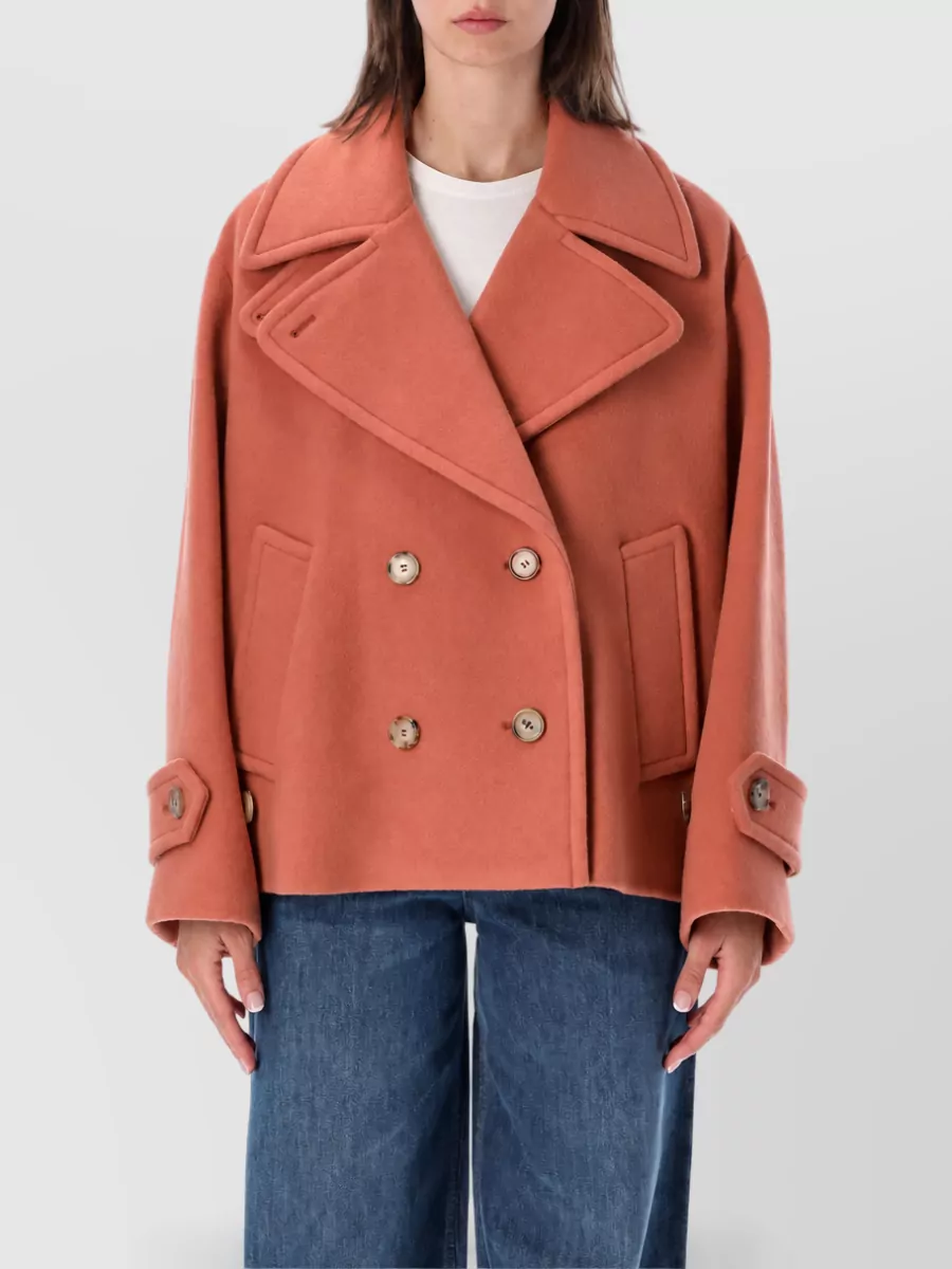 Chloé wool oversized short double-breasted coat