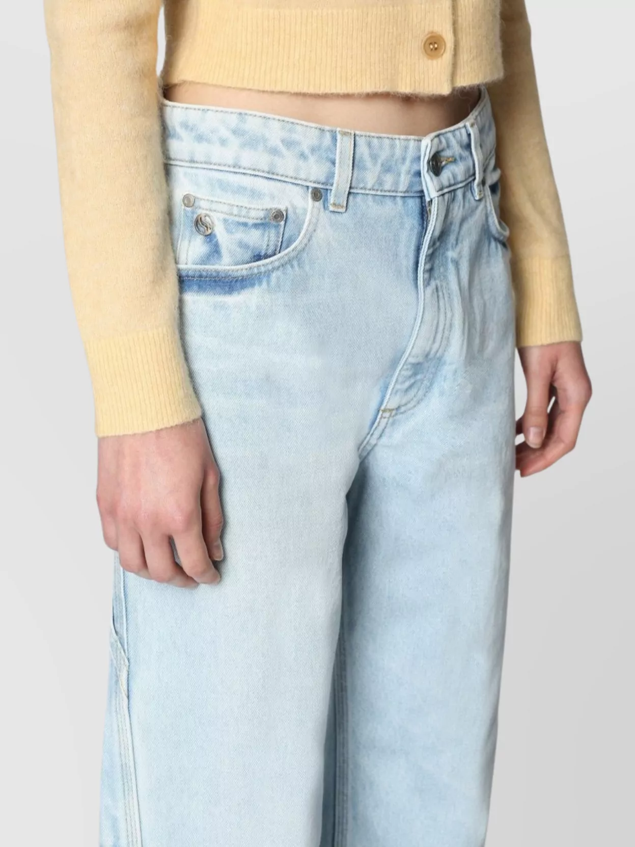 Stella Mccartney Straight Leg Jeans Contrast Stitching