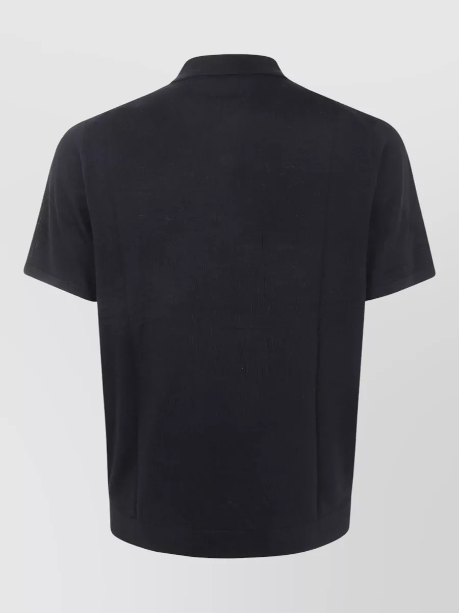 Michael Kors Merino Wool Short-Sleeve Polo Shirt