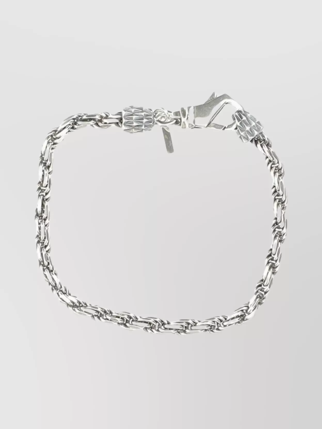 Emanuele Bicocchi Chain Link Bracelet Silver Finish In Metallic