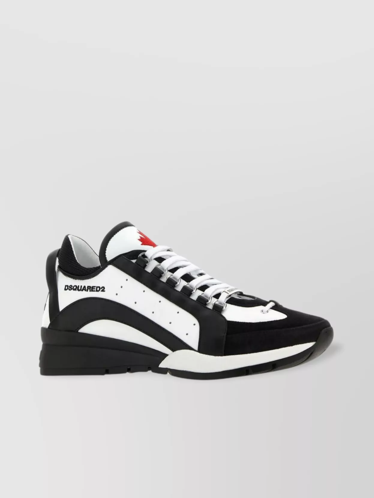 Shop Dsquared2 Legendary Suede And Leather Sneakers