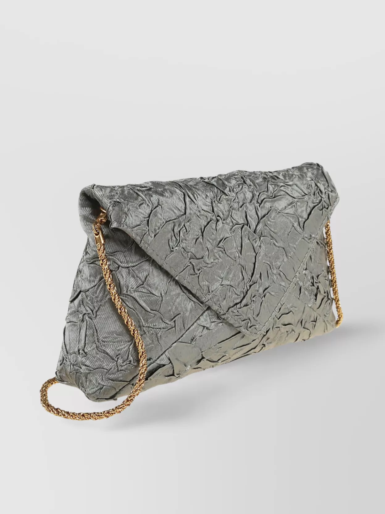 Dries Van Noten Womens Raffia Envelope Crinkled Woven Clutch Bag