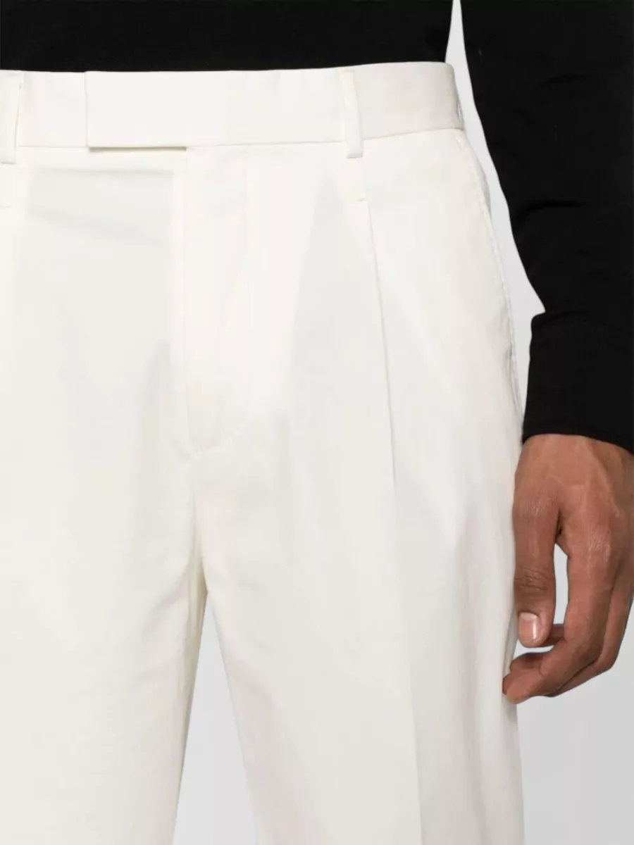 Zegna Pleated Front Trousers Side And Back Pockets