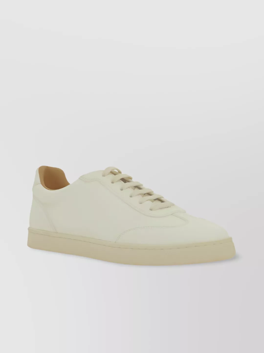 Shop Brunello Cucinelli Calfskin Low-top Sneakers Elongated Toe