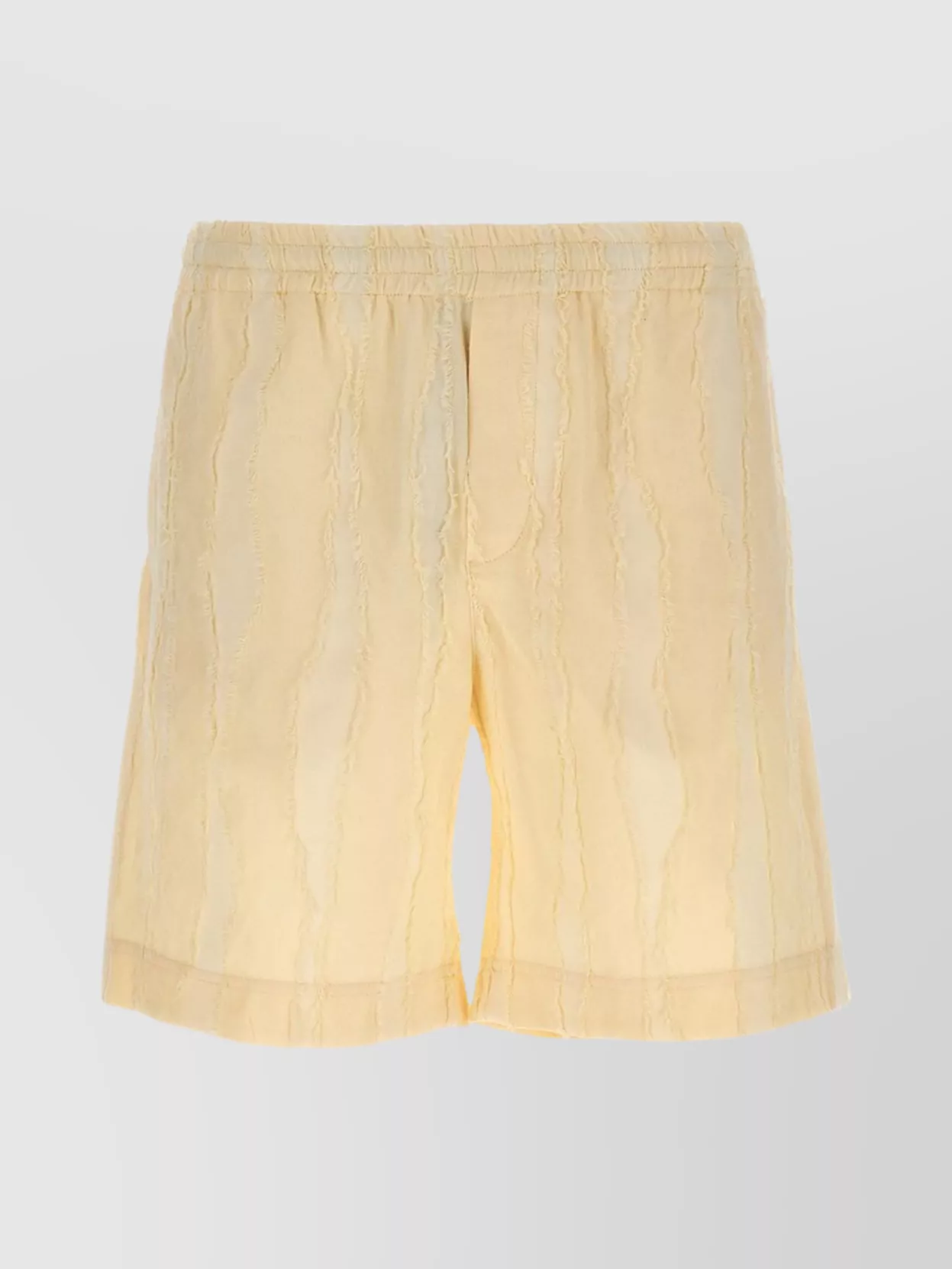 Msgm Bermuda Shorts With Elastic Waistband And Pockets In Gold