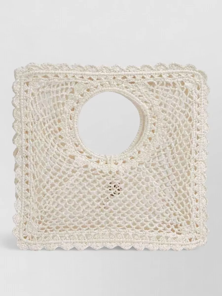 Jacquemus Le Petit Carre Spiaggia Crochet Tote Bag