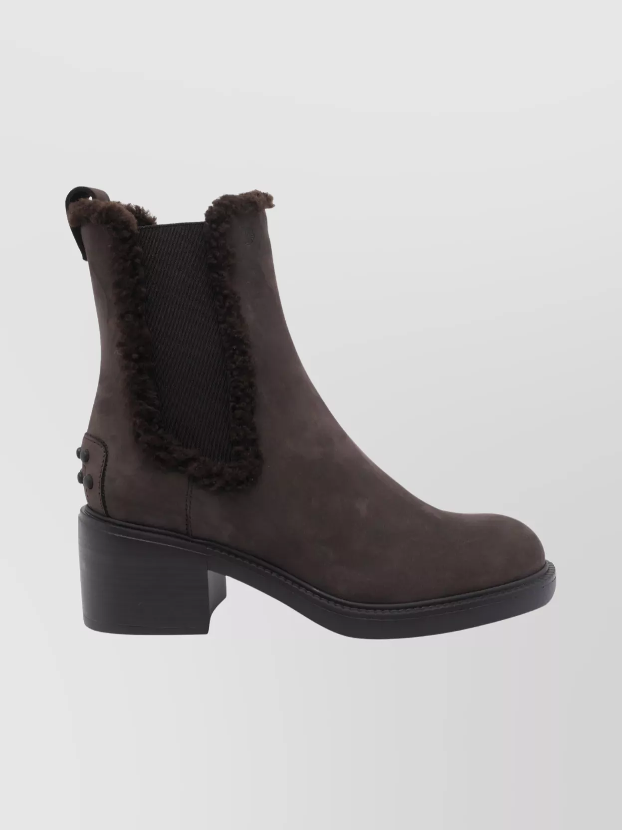 Tod's Suede Block Heel Ankle Booties