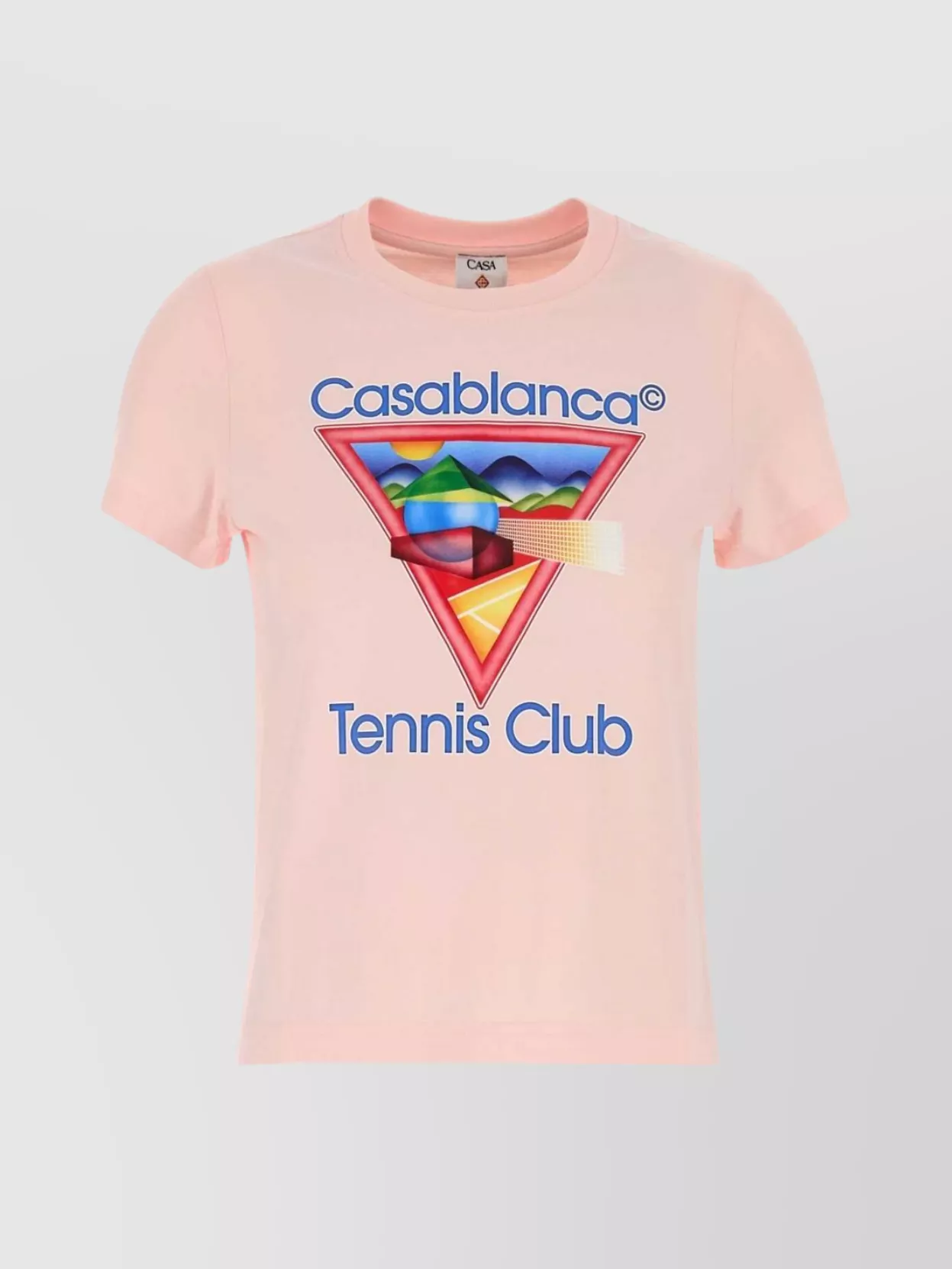Casablanca Cotton Crew Neck T-shirt With Graphic Print In Pink