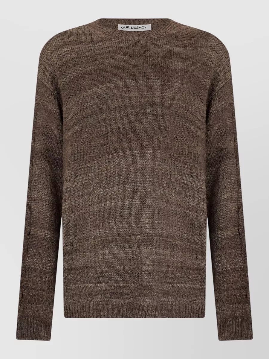 Our Legacy Silk striped crewneck sweater
