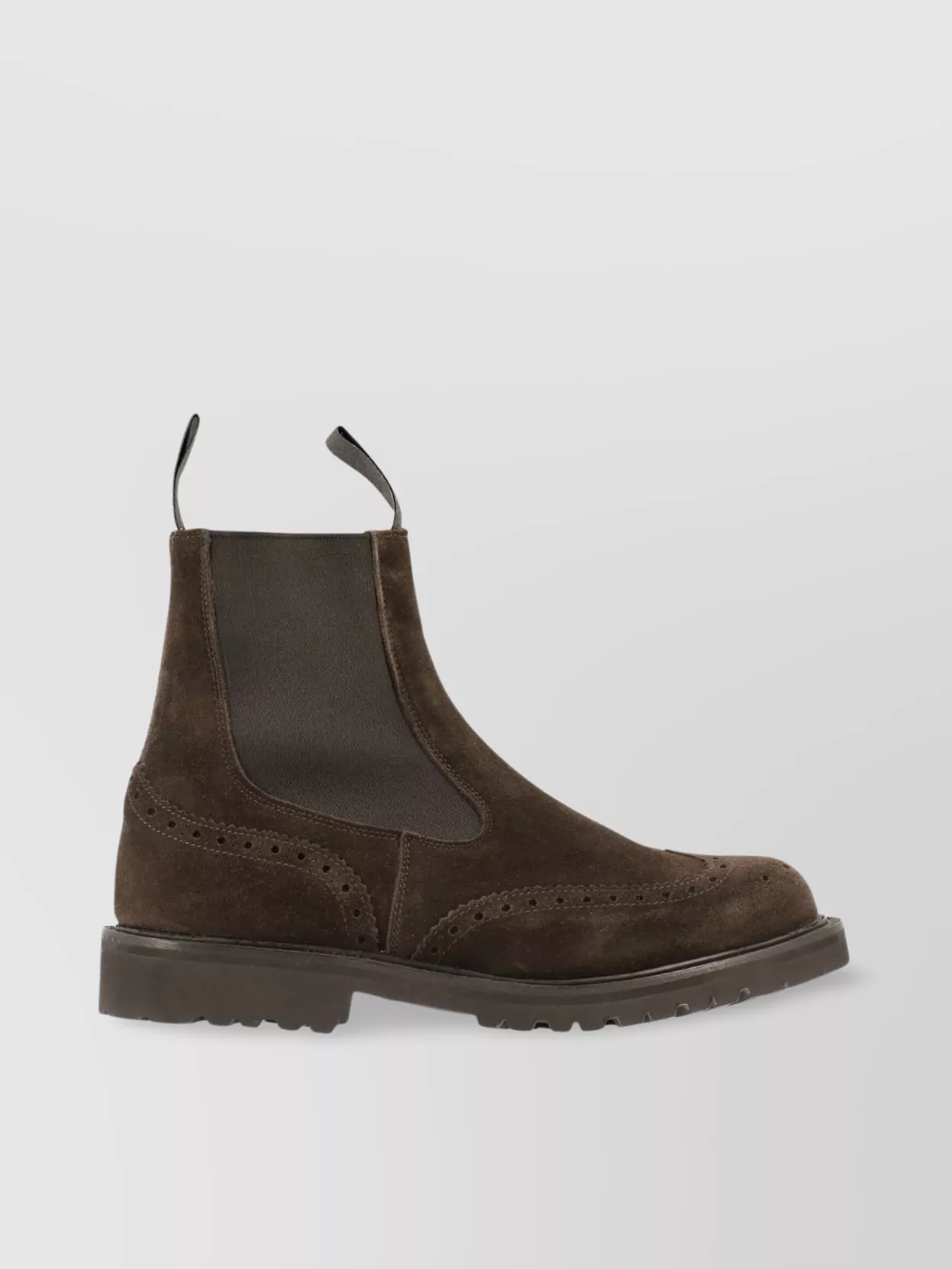 Tricker's "silvia" Suede Ankle Boots With Lug Sole In Green