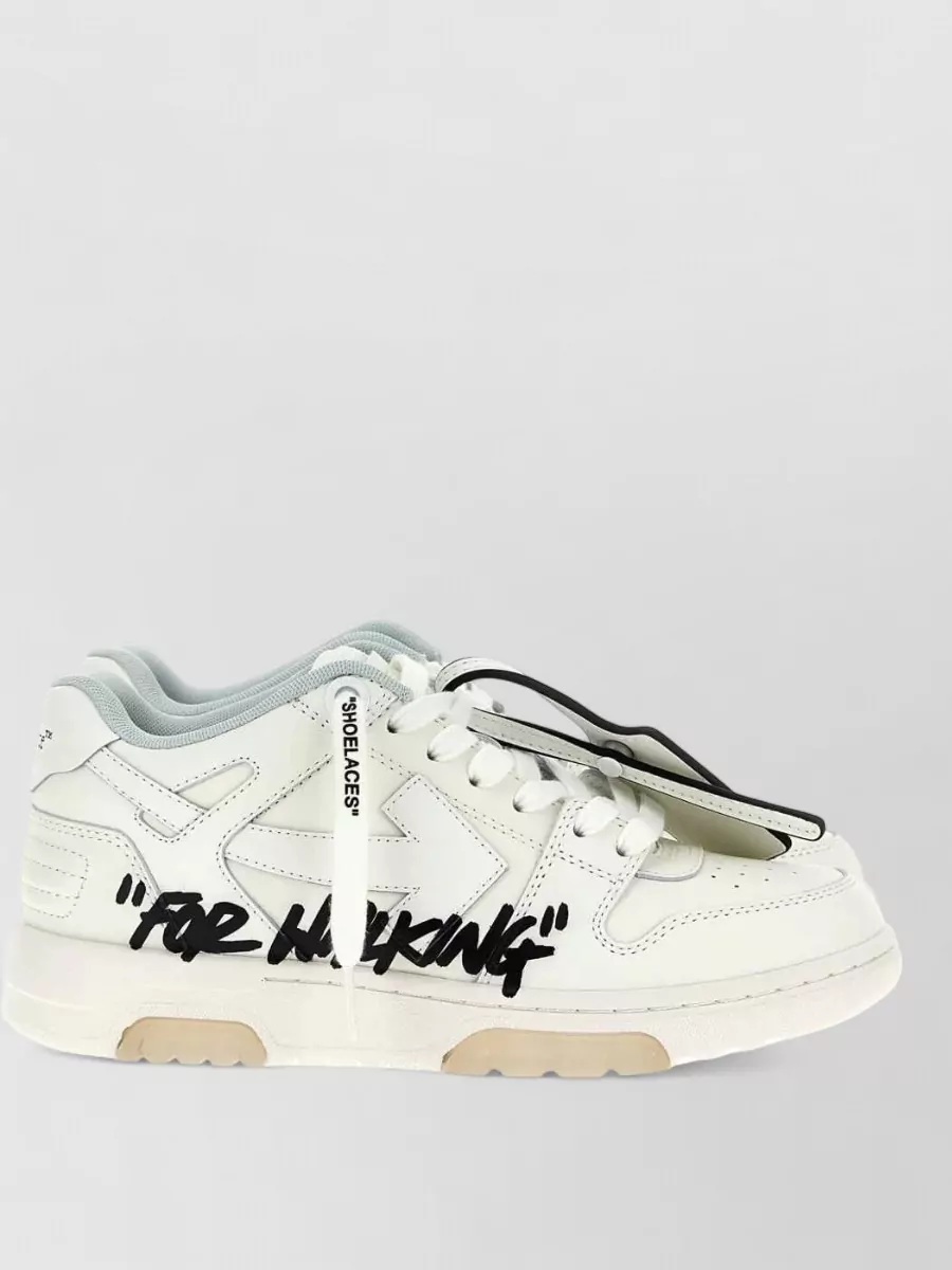 Off-White Leather Low-Top Sneakers