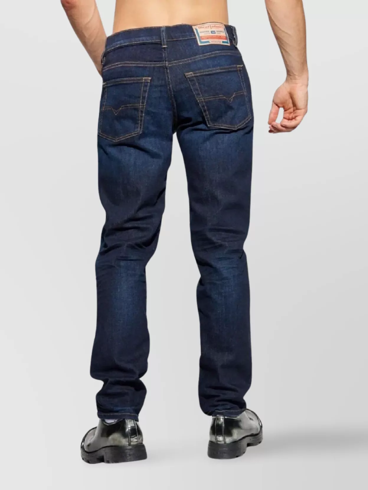 Diesel L.34 Trousers With Belt Loops And Contrast Stitching