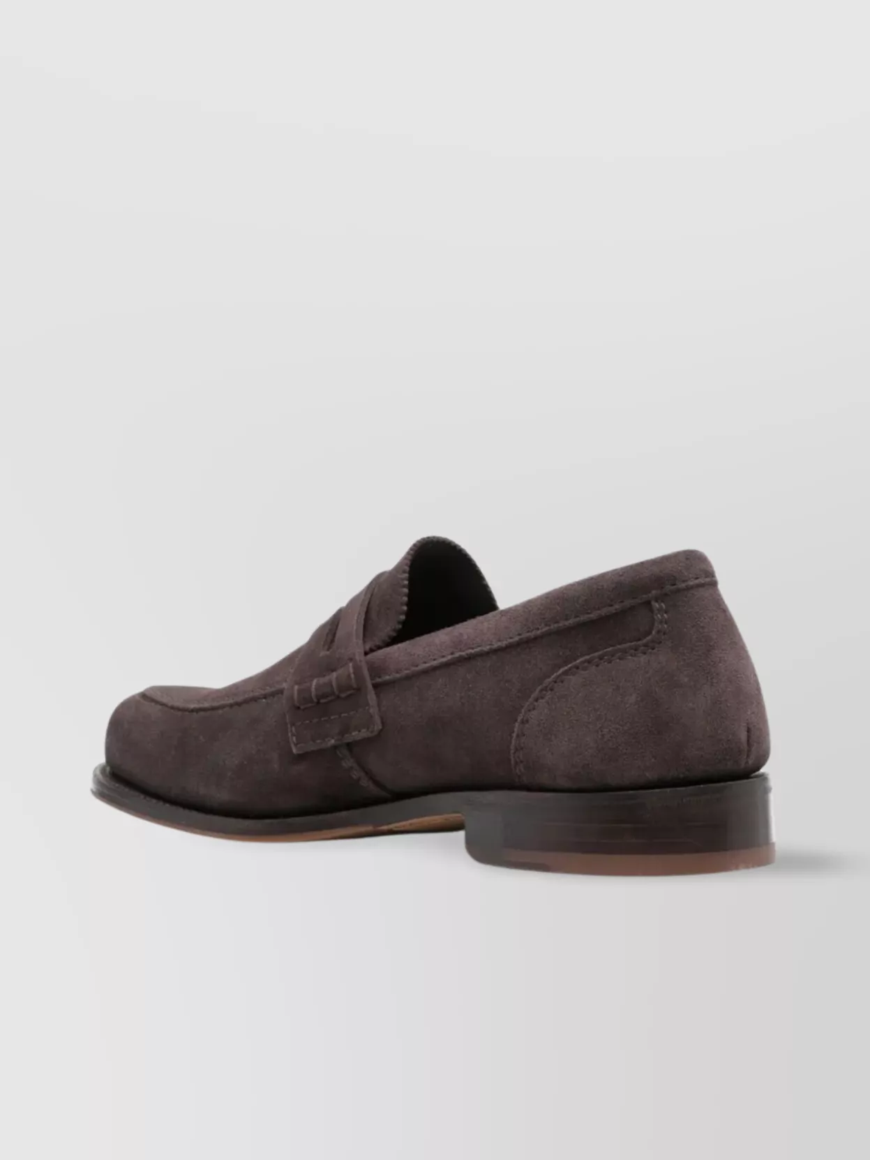 Tricker's Almond Toe Penny Strap Suede Loafers