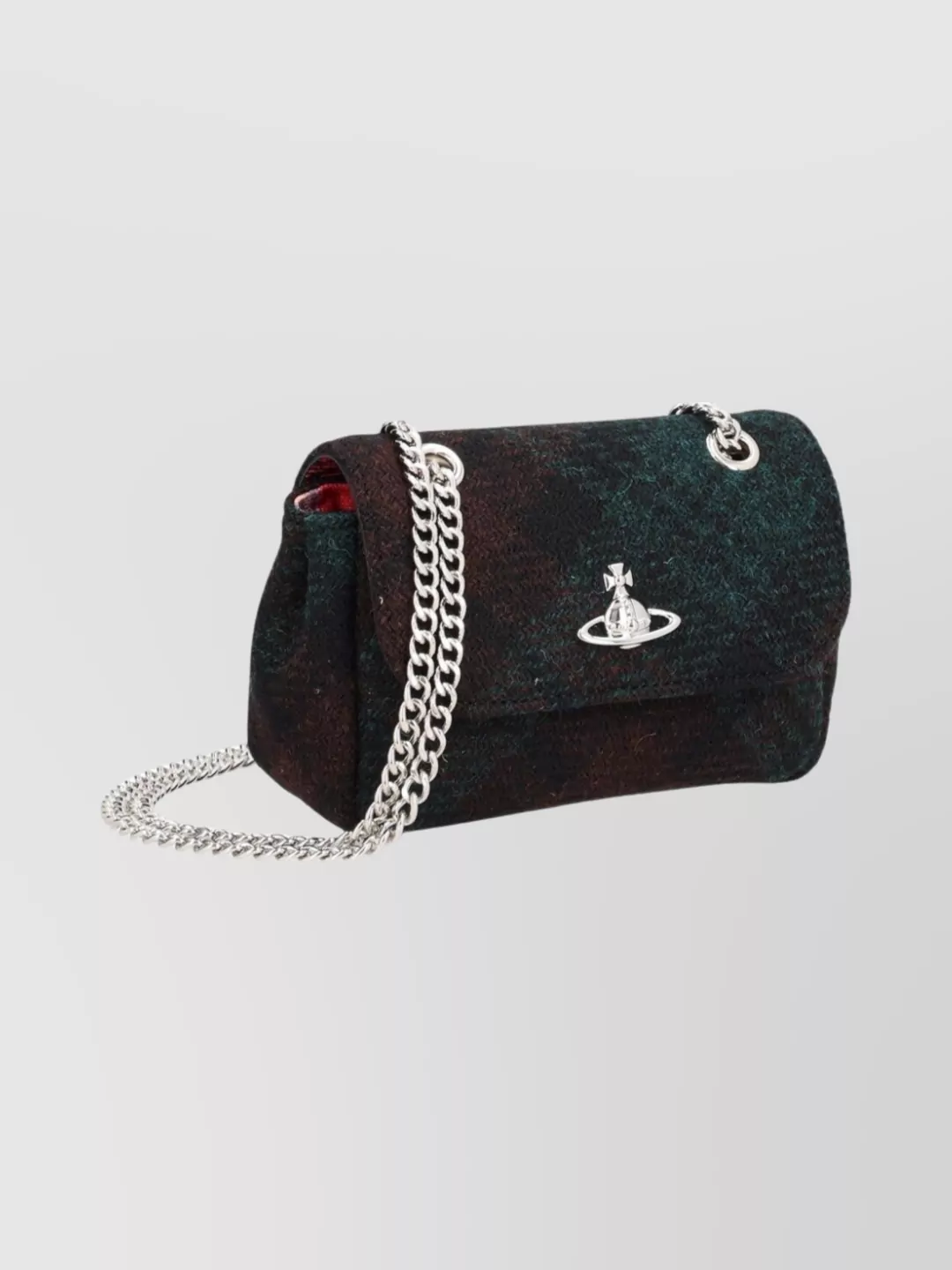 Vivienne Westwood Chain Strap Tweed Purse And Cardholder