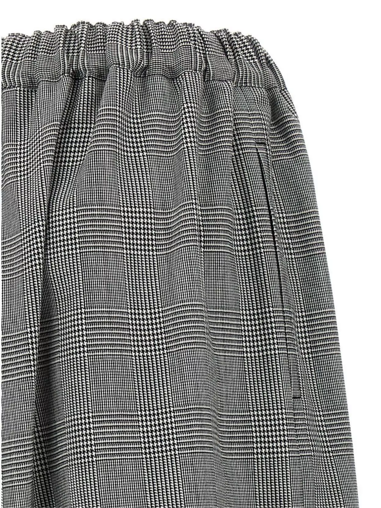 Comme Des Garçons Checked Wool Trousers Wide Leg