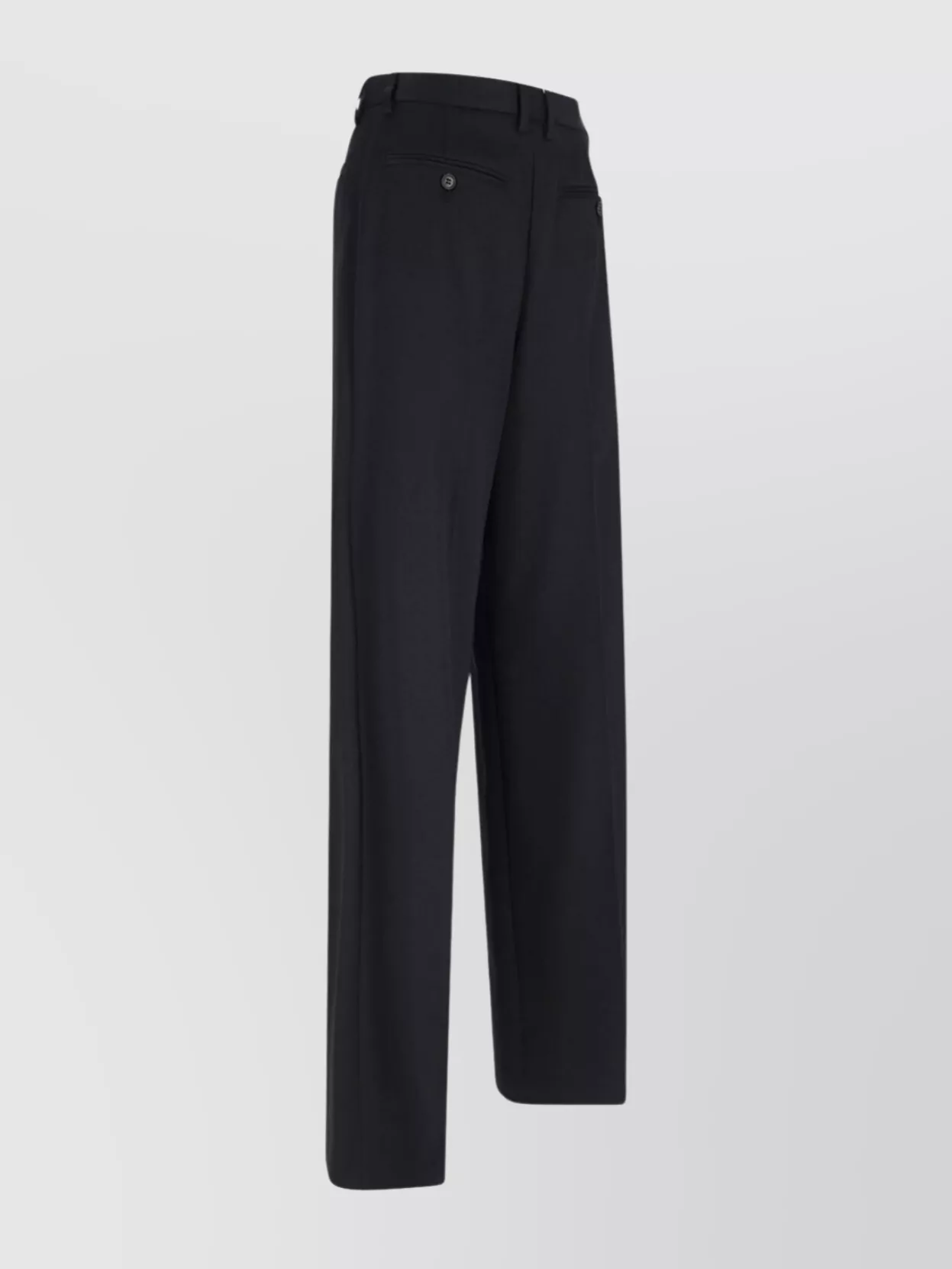 Mm6 Maison Margiela Straight Leg Trousers With Belt Loops And Buttoned Back Pockets