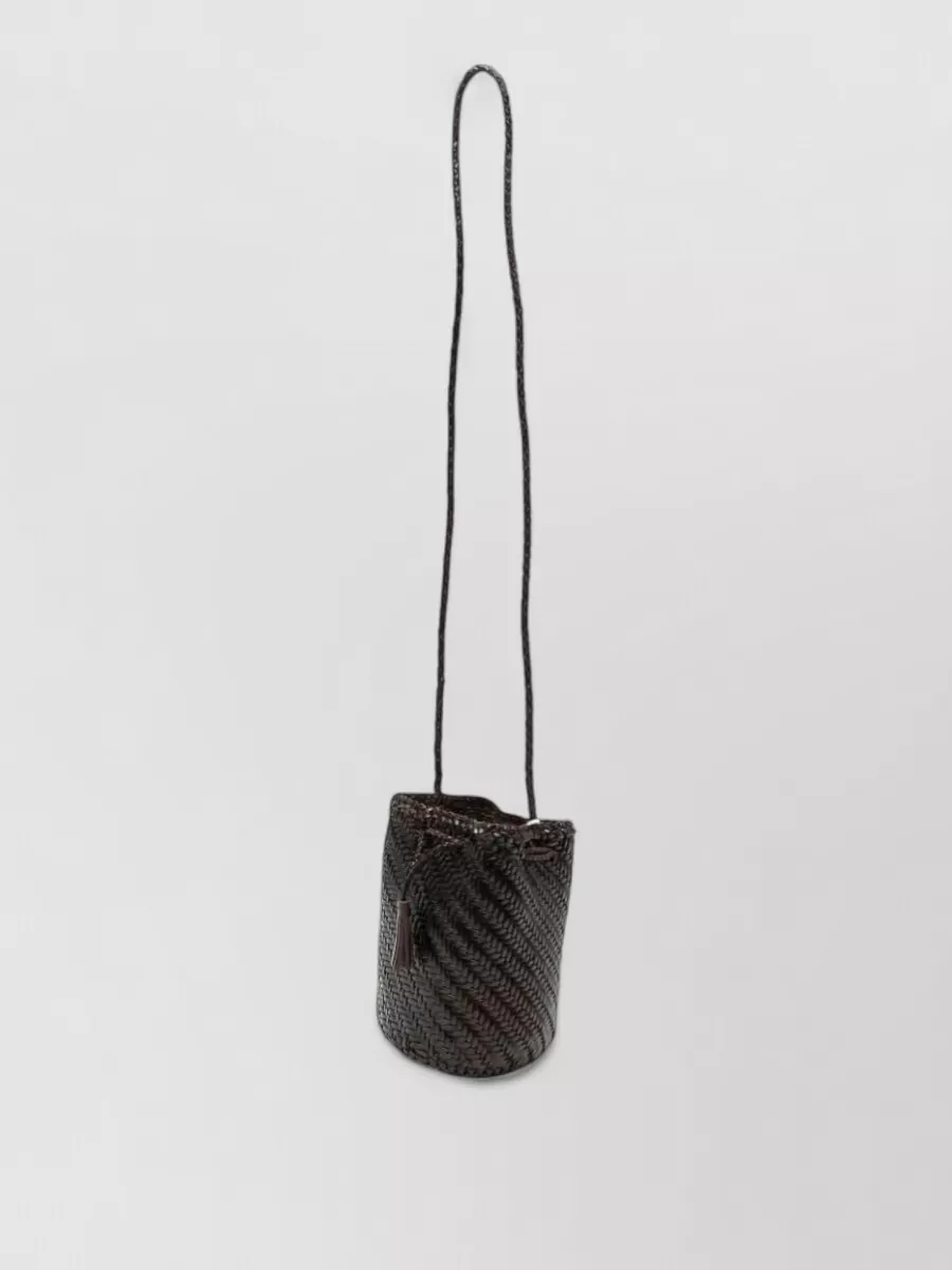 Dragon Diffusion Pompom Double Jump Leather Cross-Body Bag
