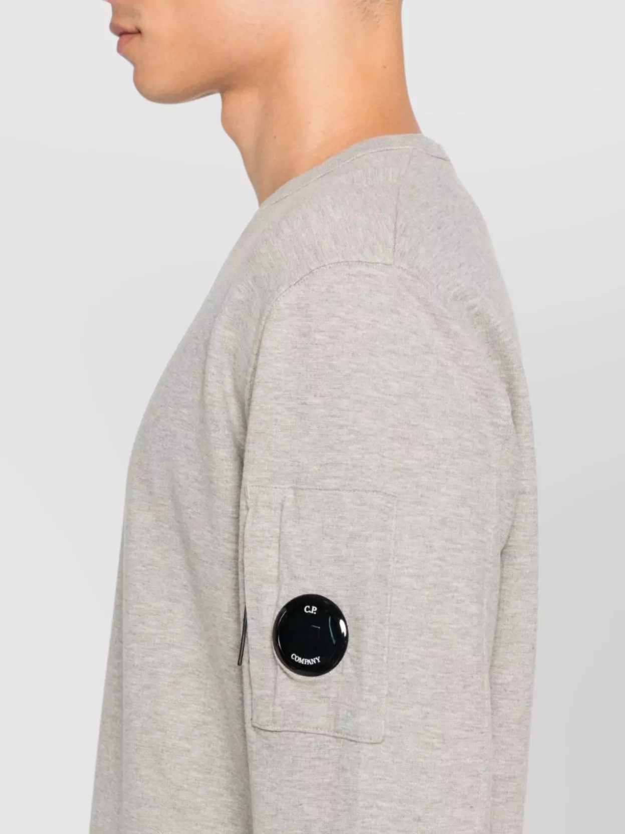 C.p. Company Cotton Sweatshirt With Crew Neck And Patches