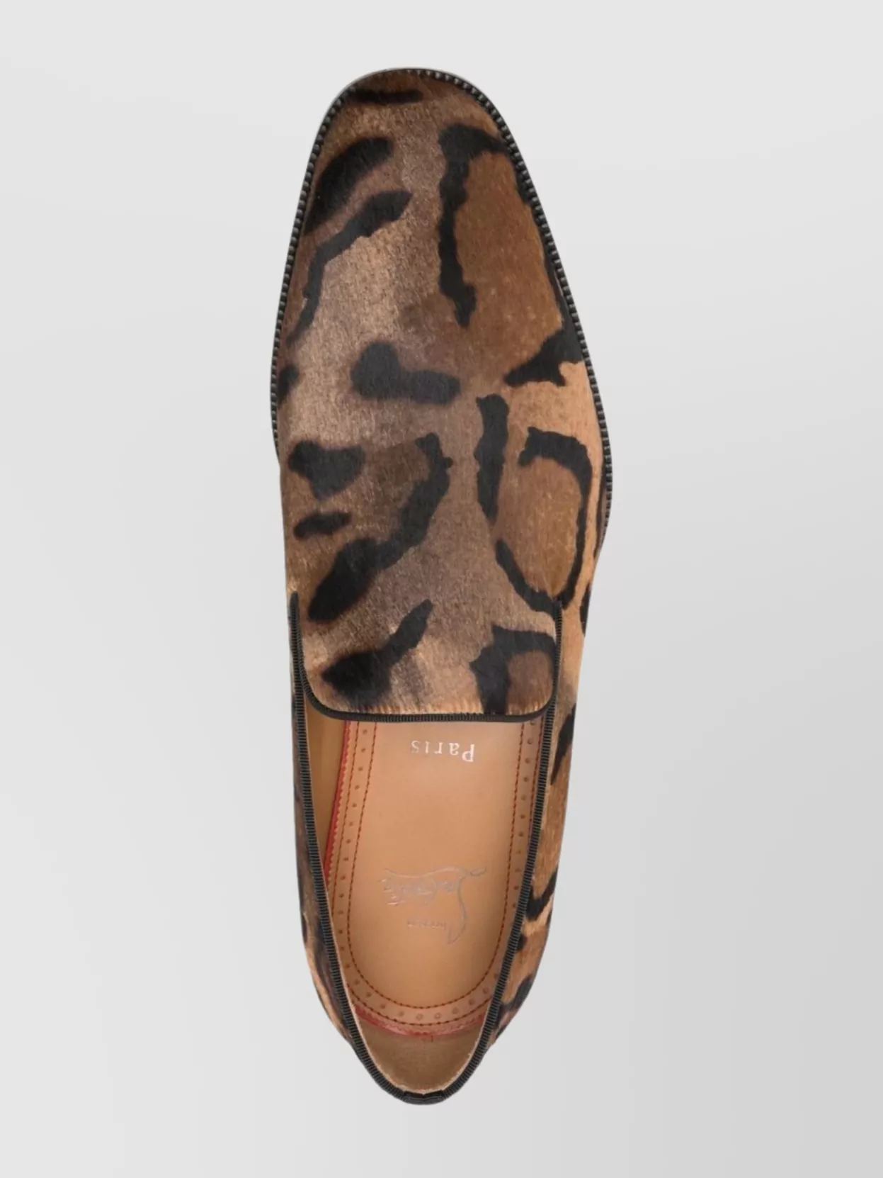 Christian Louboutin Animal Print Round Toe Loafers