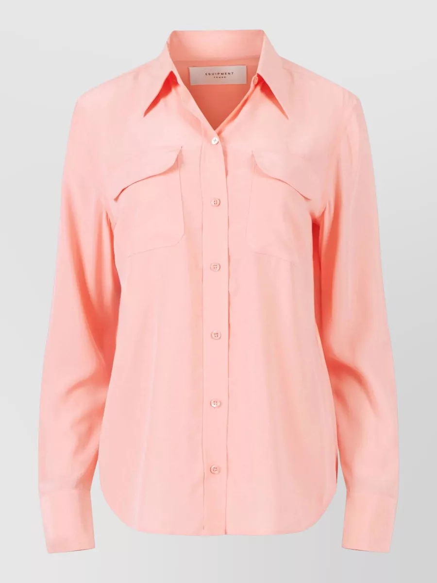 Equipment silk long-sleeve shirt