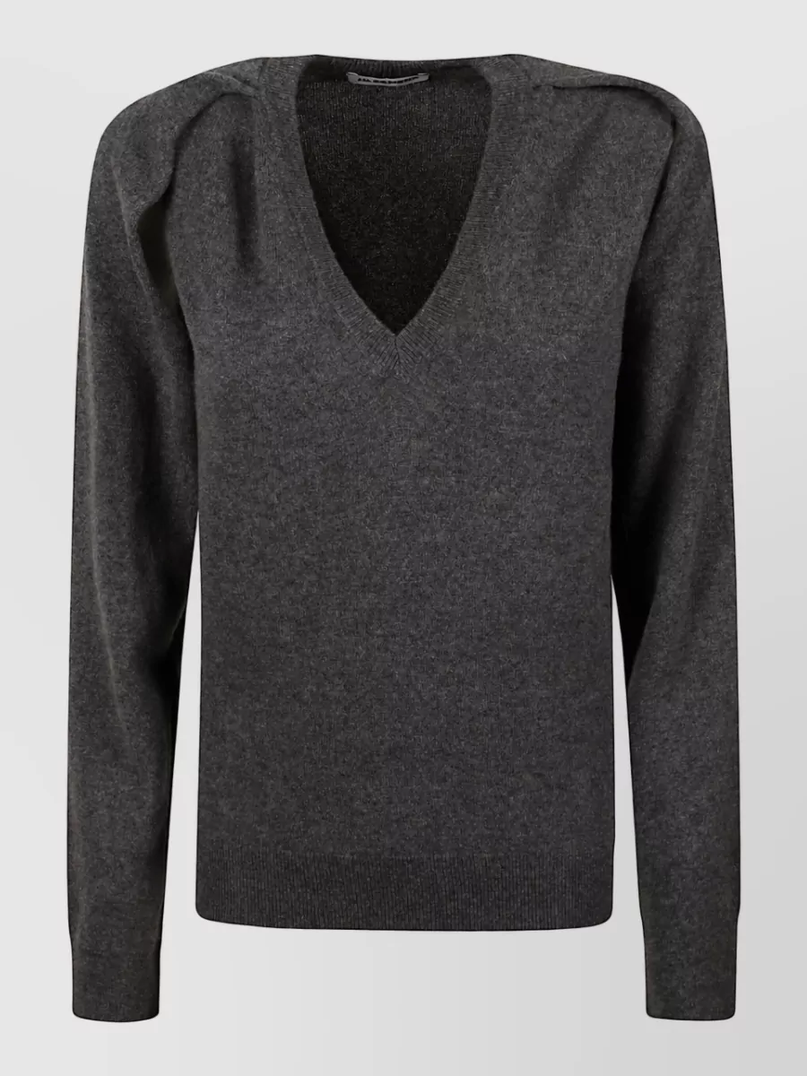 Jil Sander Open Armhole Sweatshirt In Gray