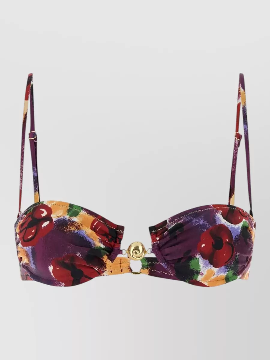 Reina Olga printed stretch bikini top