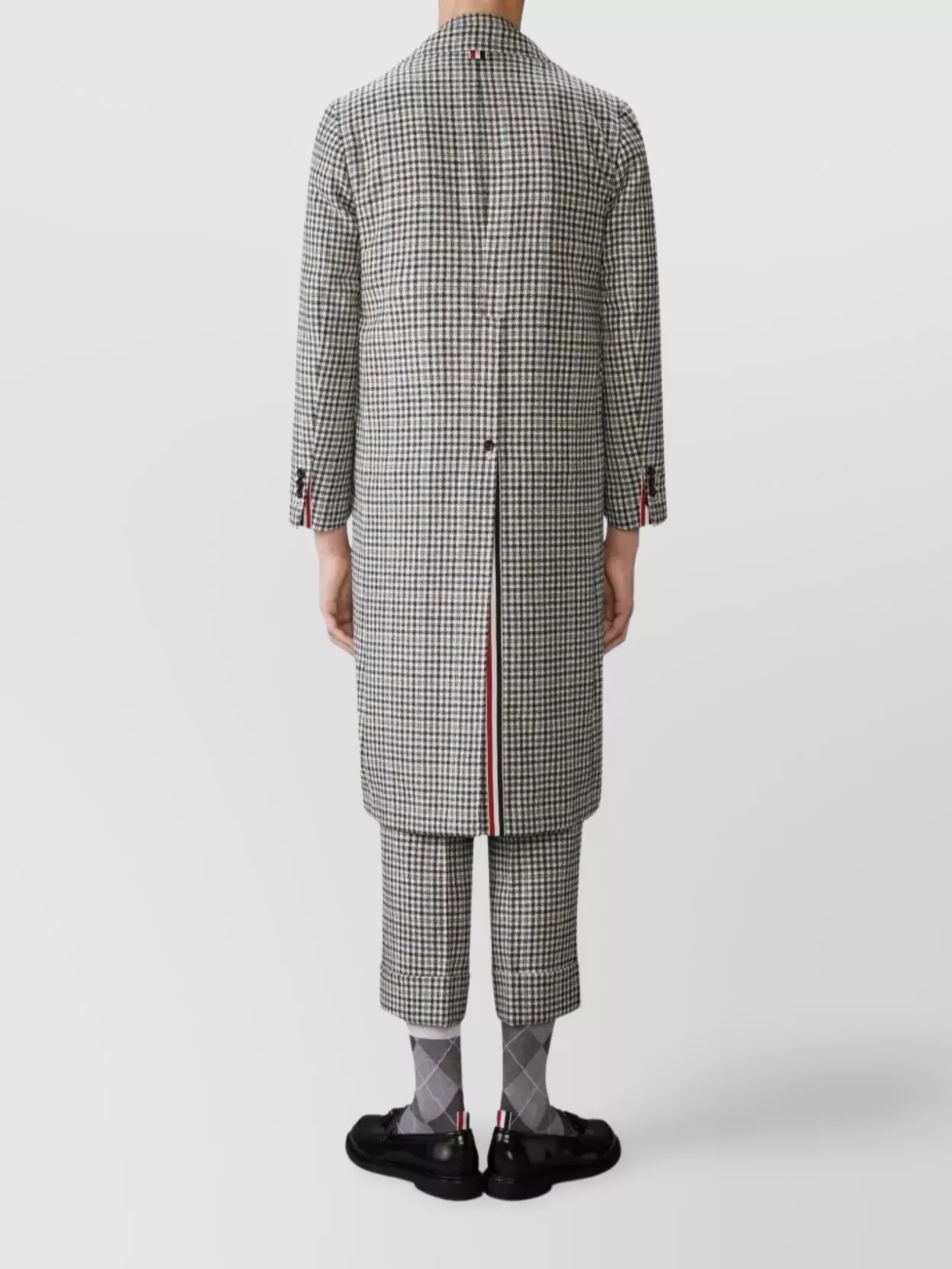 Thom Browne Unstructured Long Coat Hunting Tweed Check
