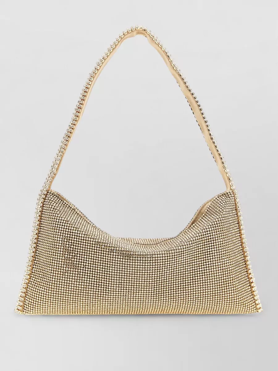Benedetta Bruzziches rhinestone mesh clutch bag