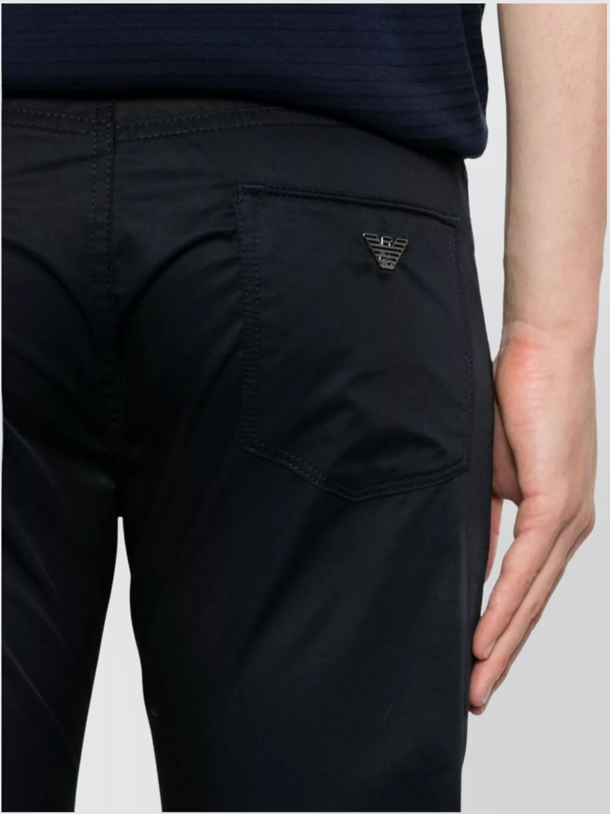 Emporio Armani Man Pants Black Size 31 Cotton, Elastane