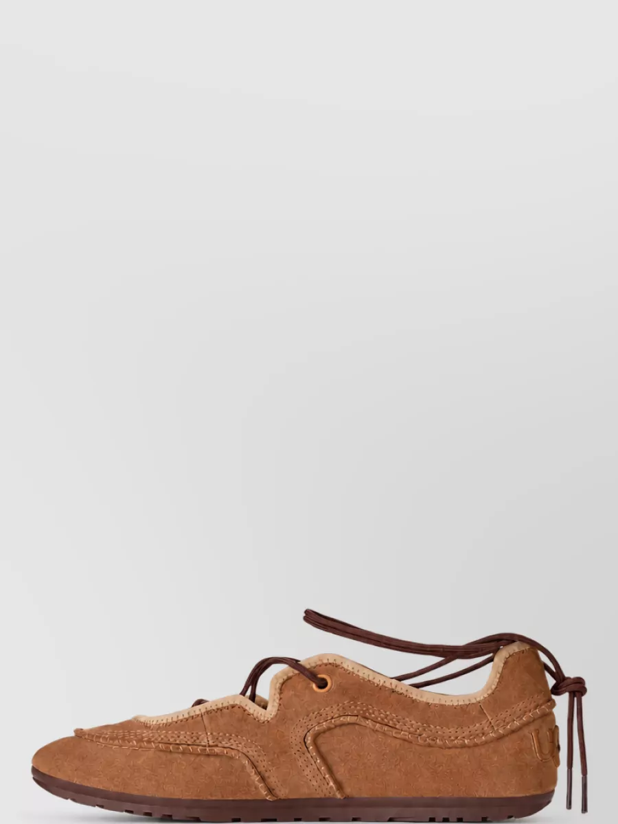 Ugg Leather Lace-Up Sneakers