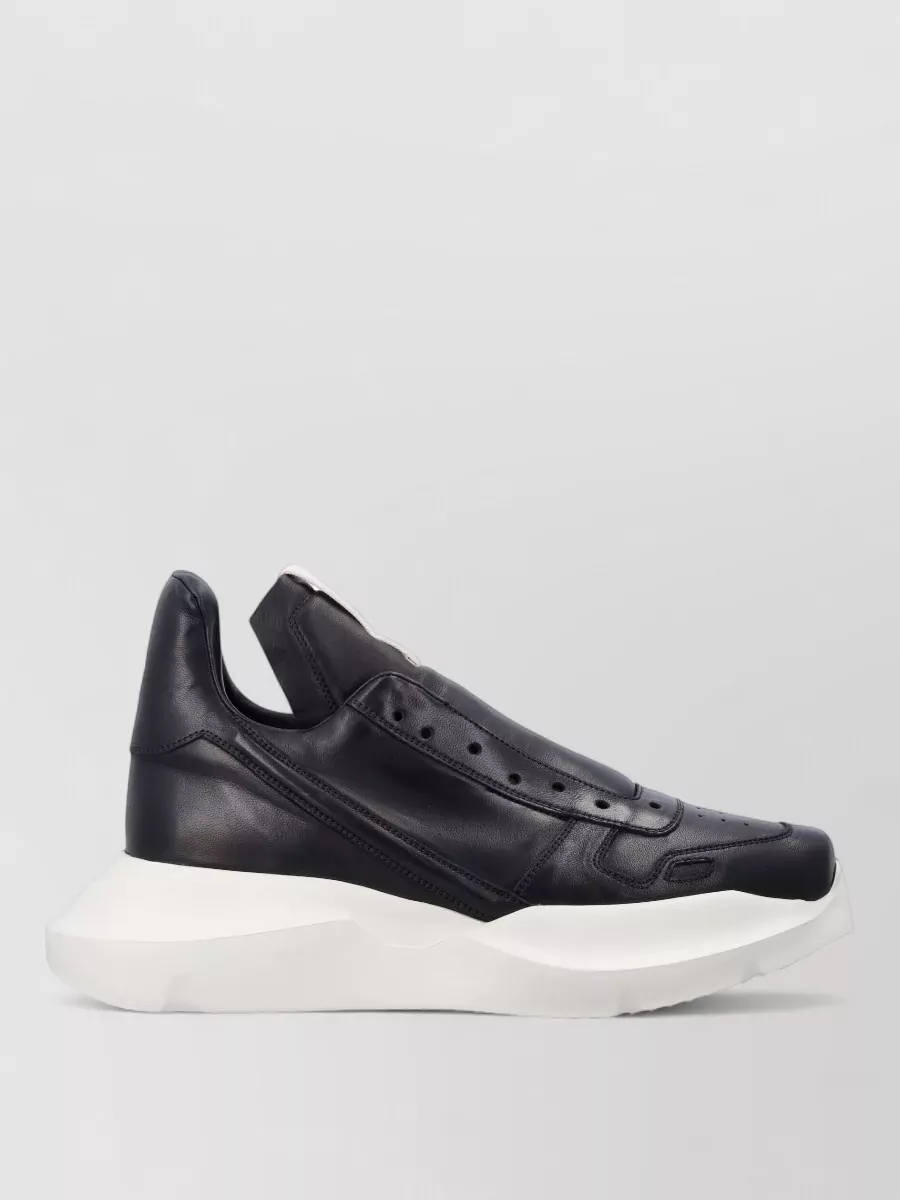 Rick Owens Lamb Leather Low-Top Sneakers