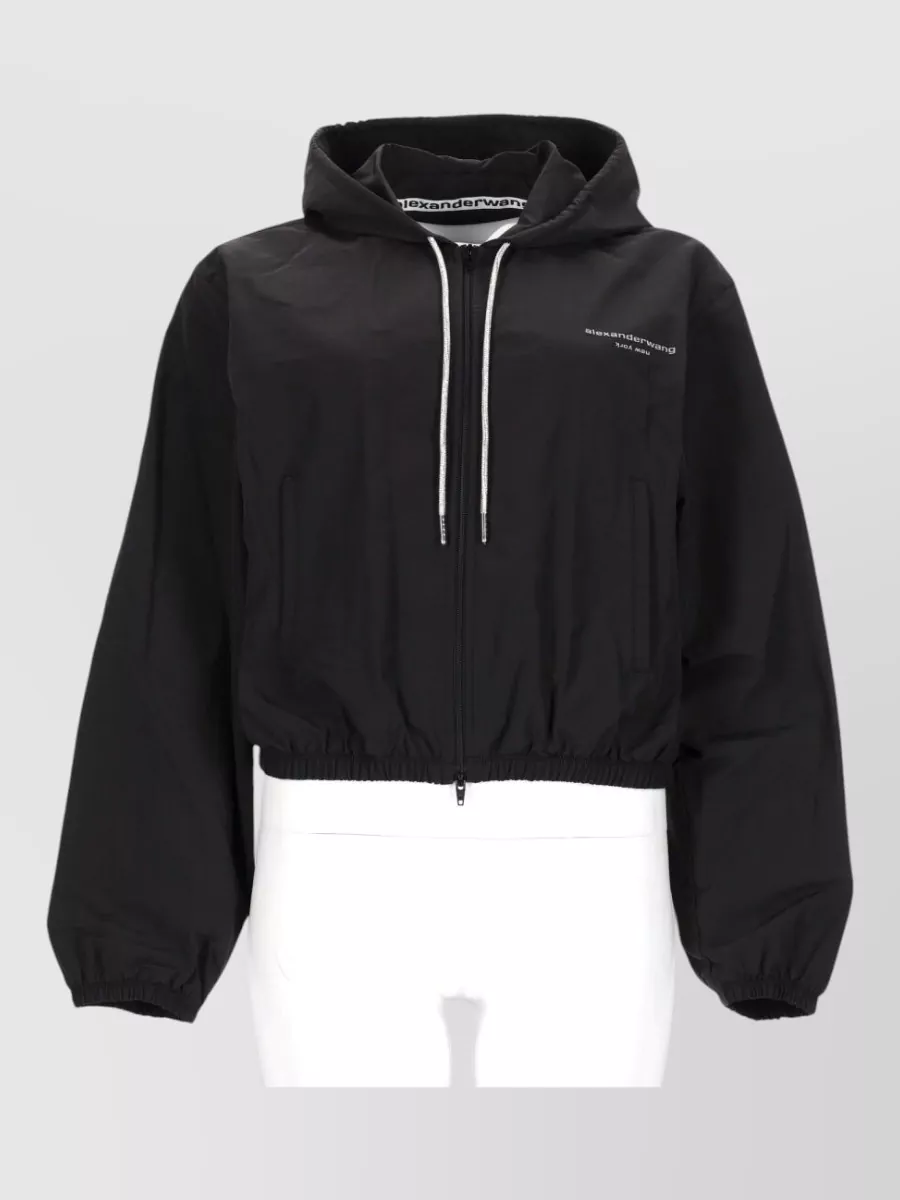 Alexander Wang hooded logo parka coat
