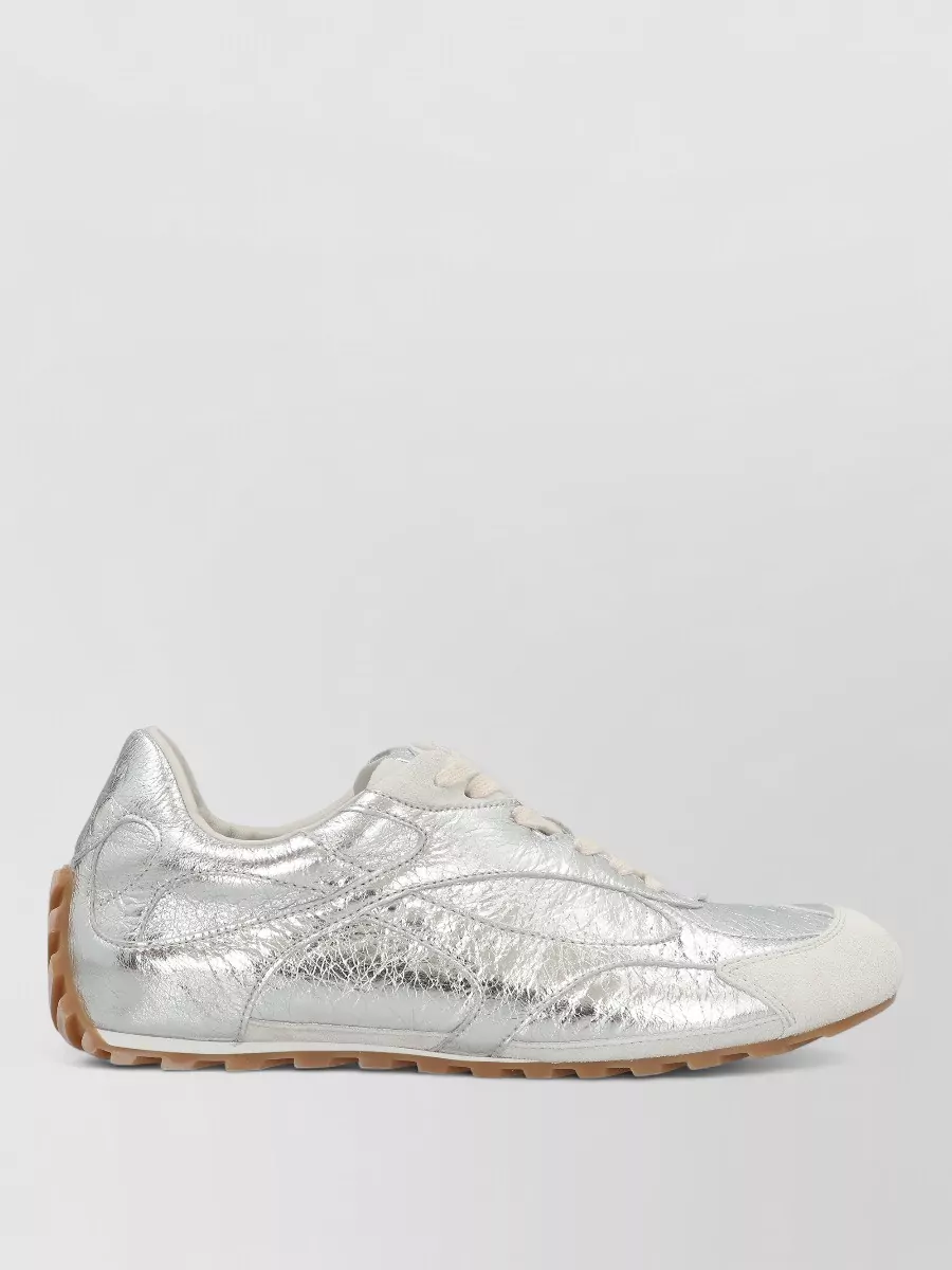 Bottega Veneta Orbit Flash Leather Sneakers Rubber Sole