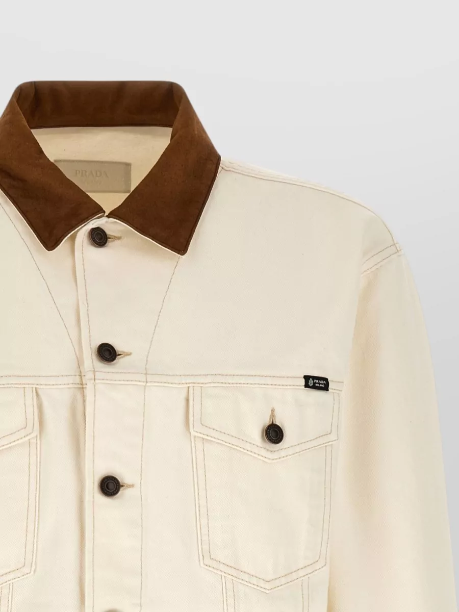 Prada Denim Single Breasted Jacket