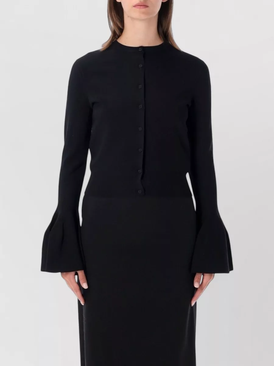 Stella Mccartney Compact knit bell sleeve cardigan