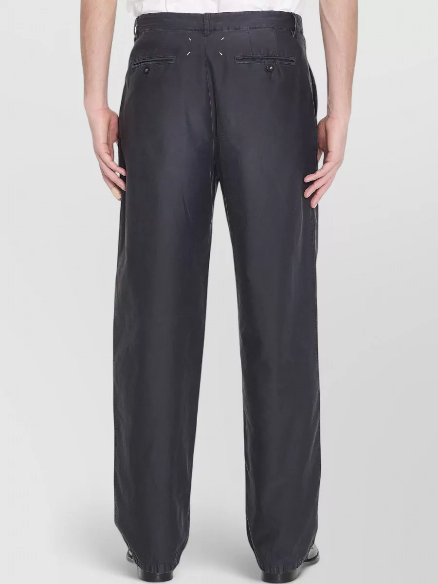 Maison Margiela Cotton Pleated Wide-Leg Trousers