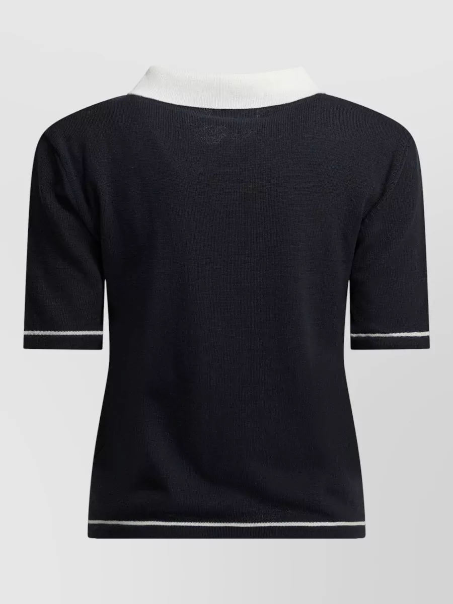 Ines De La Fressange Cotton Knitted Top