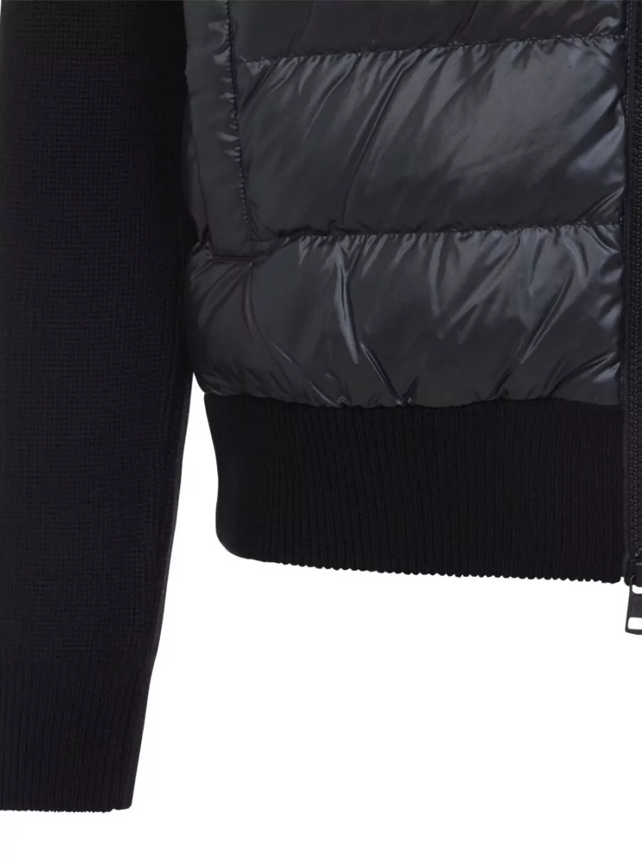 Moncler Wool Quilted Hooded Padded Cardigan