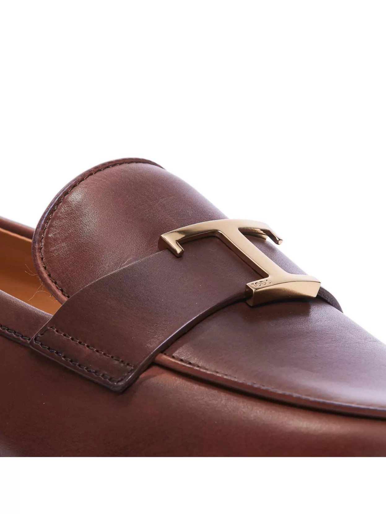 Tod's Block Heel Loafers Gold-tone Hardware