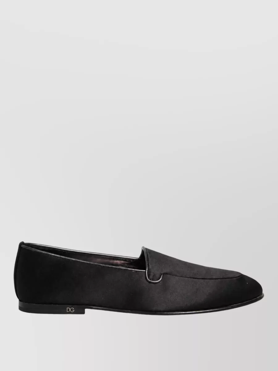 Dolce&Gabbana Leather Logo Slippers