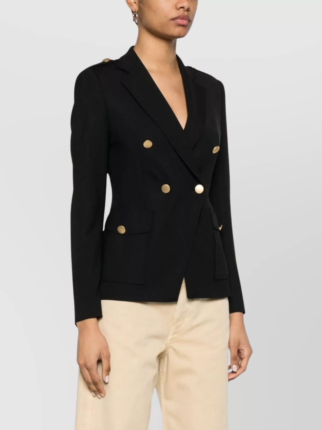 Tagliatore Wool Double-breasted Jacket Featuring Back Vent