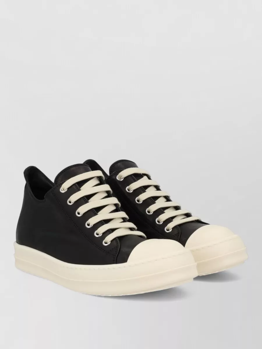 Rick Owens Low Top Sneaker Contrast Rubber Sole