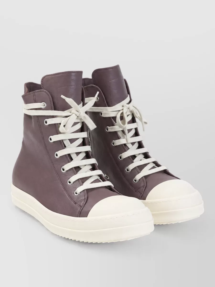 Rick Owens leather high-top sneakers