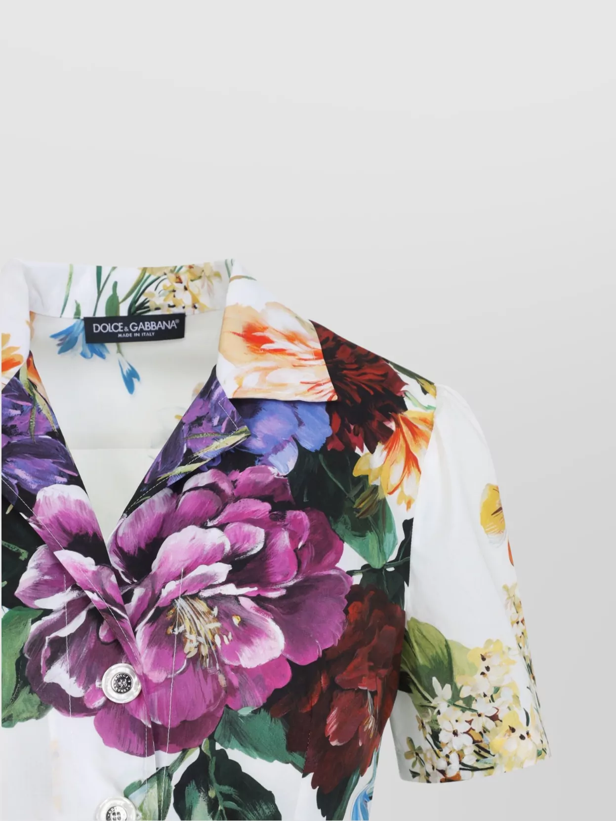 Dolce&Gabbana Waist Belted Floral Print Midi Dress