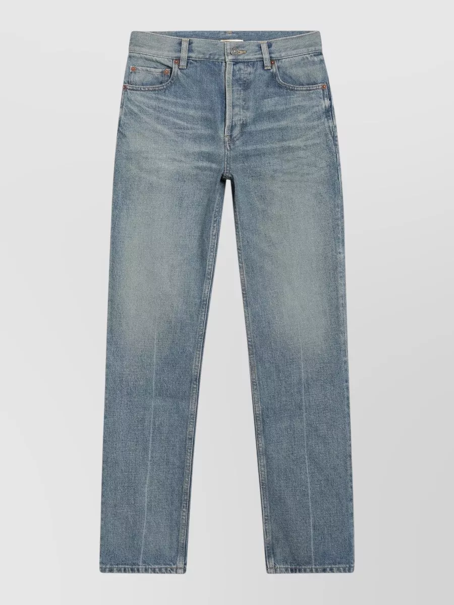 Saint Laurent denim mid-rise straight-leg jeans