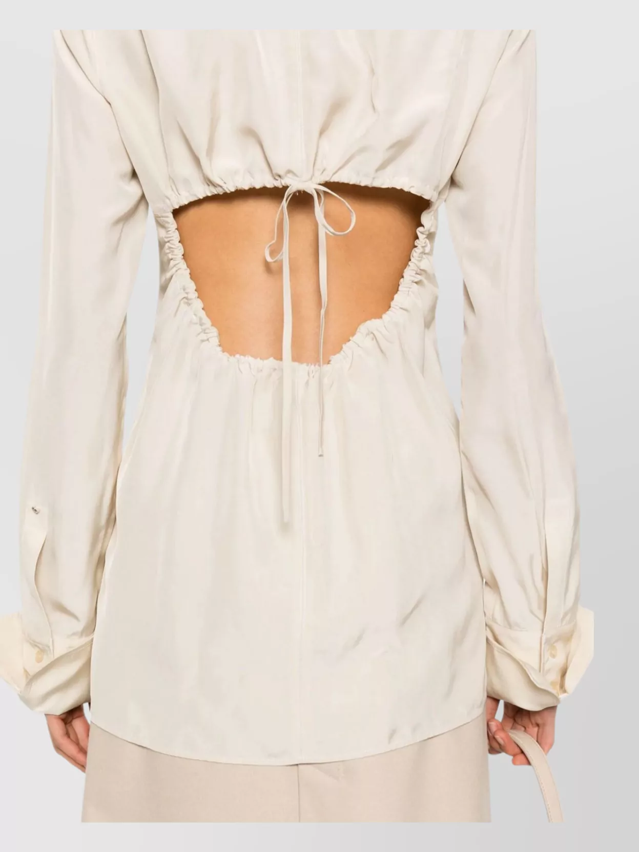 Sportmax Back Cutout Shirt With Adjustable Drawstring