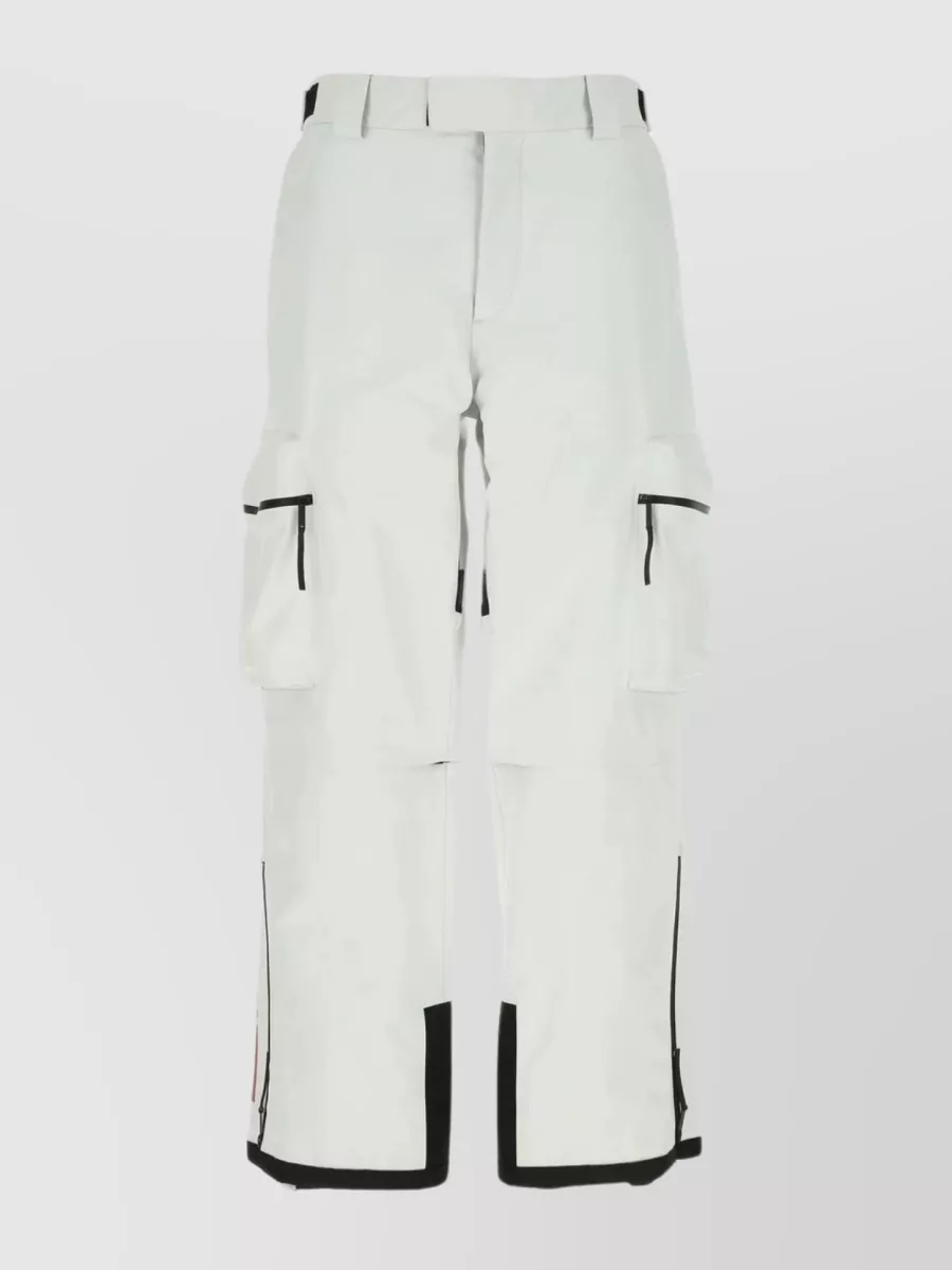 Shop Prada Detachable Hemline Ski Pant In Polyester In White